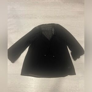 Robin Piccone Mesh Tunic Crochet Details Cover Up Size M